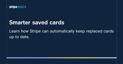 stripe smart saved cards|stripe saved cards checkout.